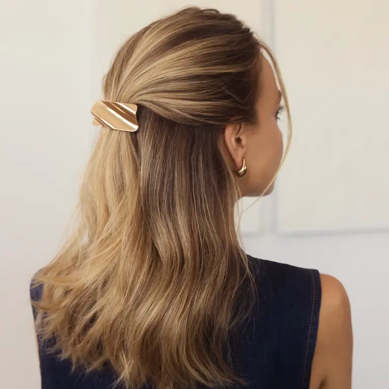 GIBOU BARRETTES À CHEVEUX MÉTALLIQUE LUDI - OR