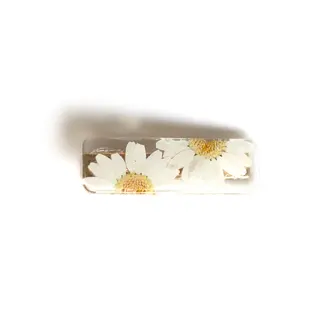 GIBOU BARRETTE DROITE AVEC FLEURS SÉCHÉES - MARGUERITE