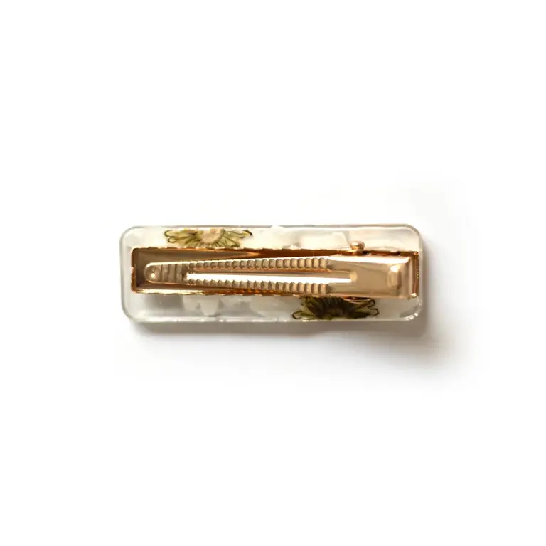 GIBOU BARRETTE DROITE AVEC FLEURS SÉCHÉES - MARGUERITE