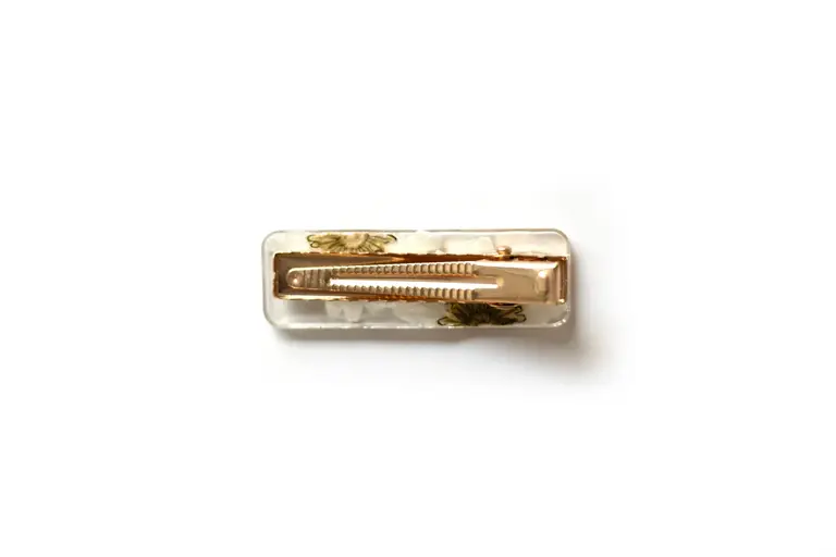 GIBOU BARRETTE DROITE AVEC FLEURS SÉCHÉES - MARGUERITE