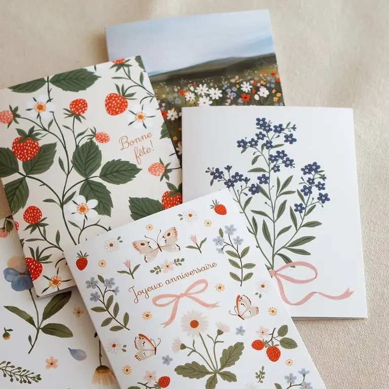 PAPIER FLEURI CO. CARTE DE SOUHAITS - JOYEUX ANNIVERSAIRE