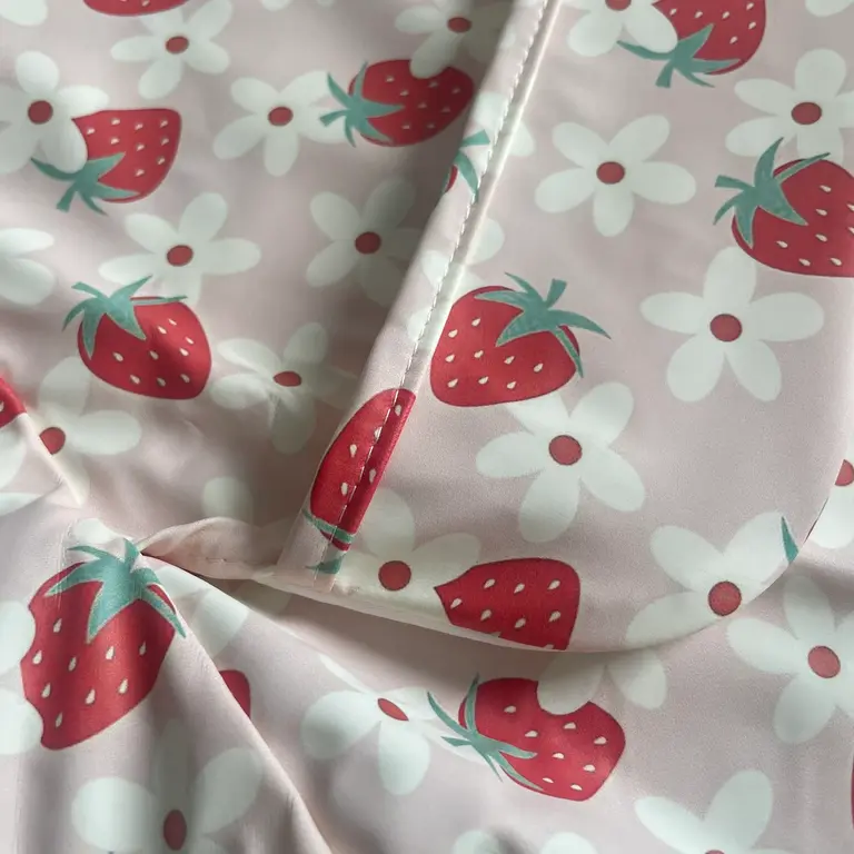 CRÉATION JADE BAVETTE MANCHES LONGUES - FRAISES