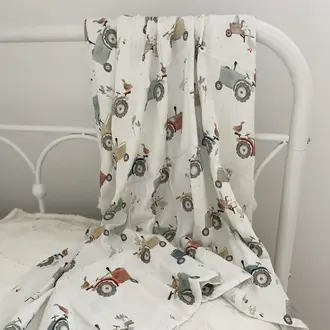 CRÉATION JADE BAMBOO MUSLIN - TRACTORS