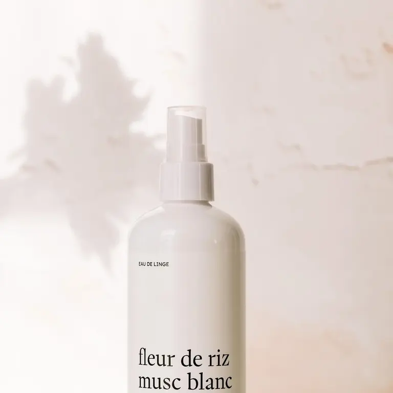 MARÉE CHANDELLE EAU DE LINGE - FLEUR DE RIZ MUSC BLANC