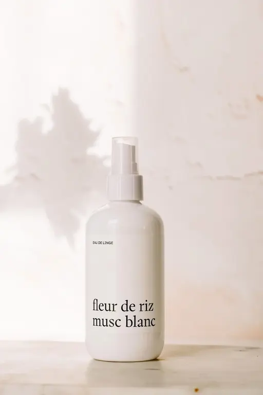 MARÉE CHANDELLE EAU DE LINGE - FLEUR DE RIZ MUSC BLANC