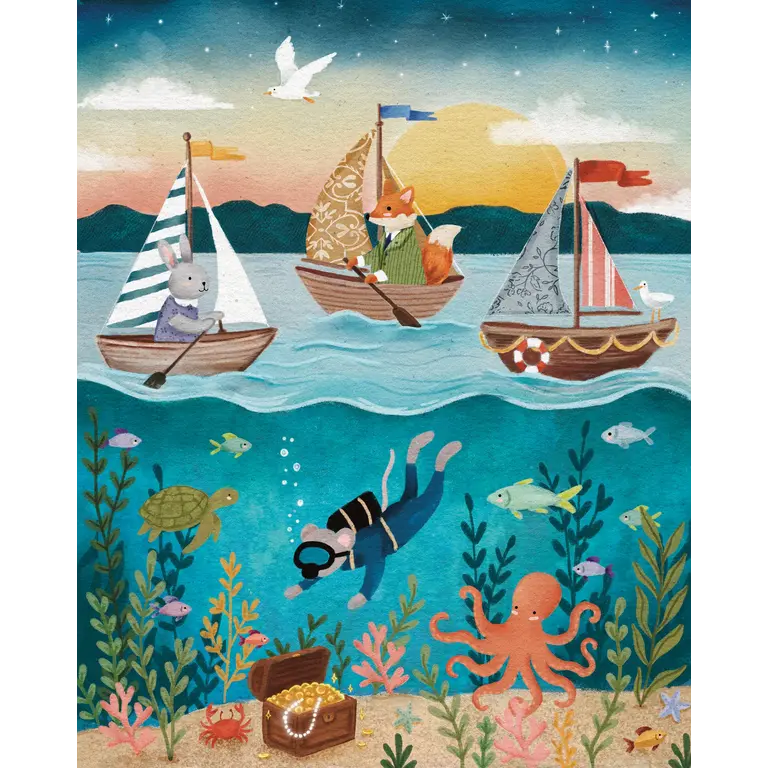 ONCE UPON A PUZZLE MINI PUZZLE 40 PCS - EXPLORATEURS DE L'OCÉAN