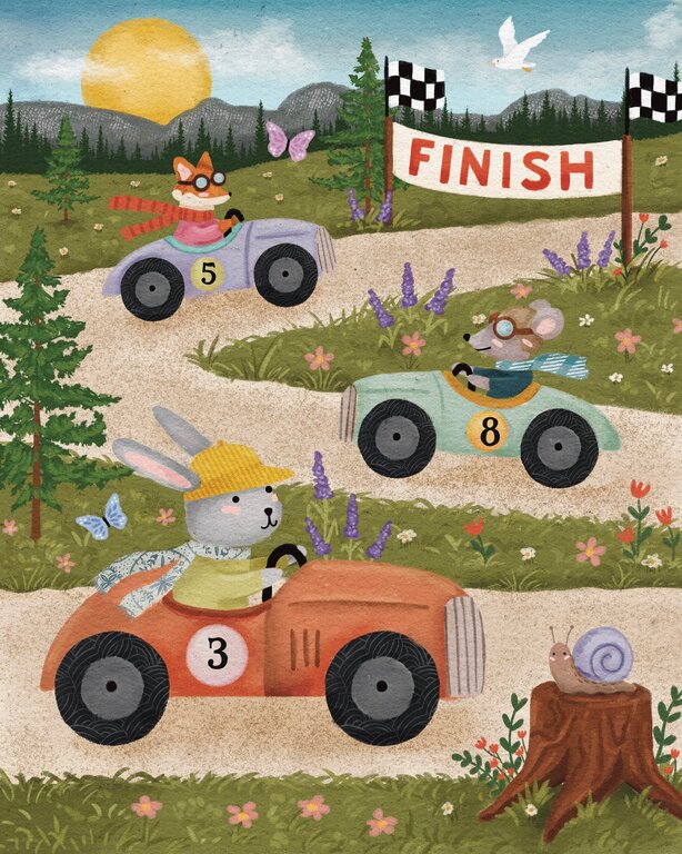 ONCE UPON A PUZZLE MINI PUZZLE 40 PCS - LITTLE RACERS