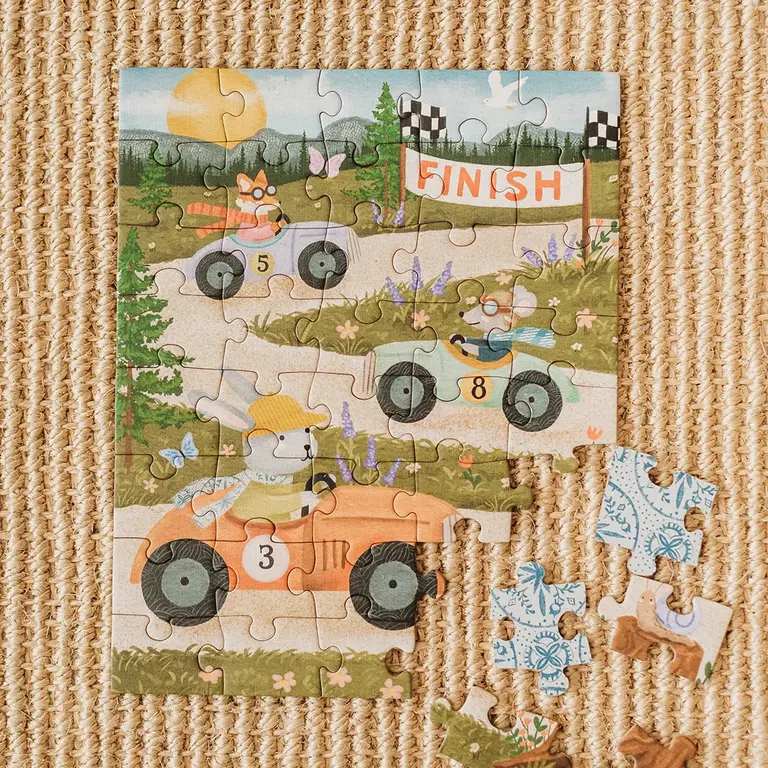ONCE UPON A PUZZLE MINI PUZZLE 40 PCS - LITTLE RACERS