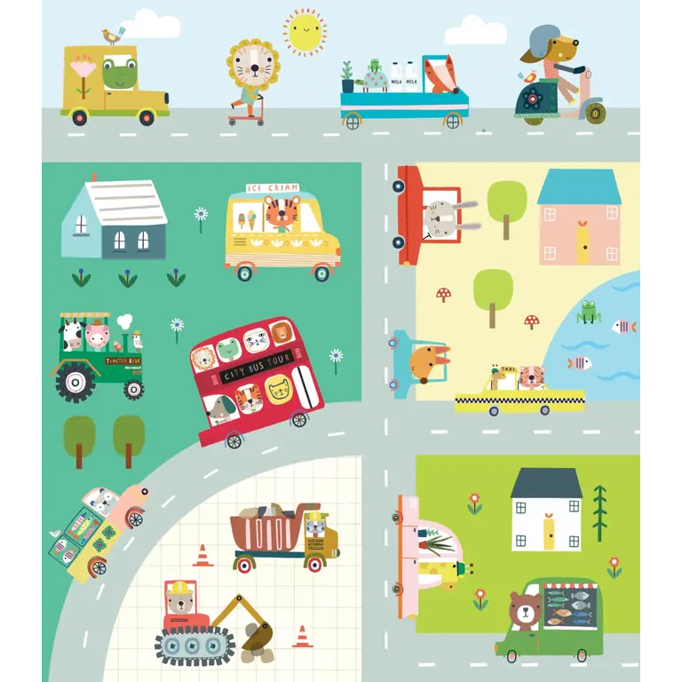 ONCE UPON A PUZZLE 48 PCS PUZZLE - A DAY ON BUSY BOULEVARD