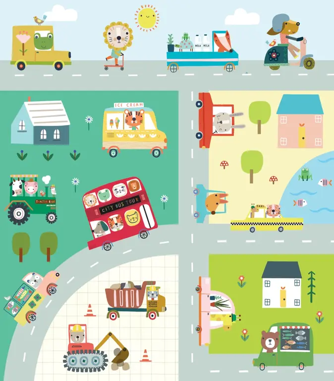 ONCE UPON A PUZZLE PUZZLE 48 PCS - UNE JOURNÉE SUR LE BOULEVARD ANIMÉ