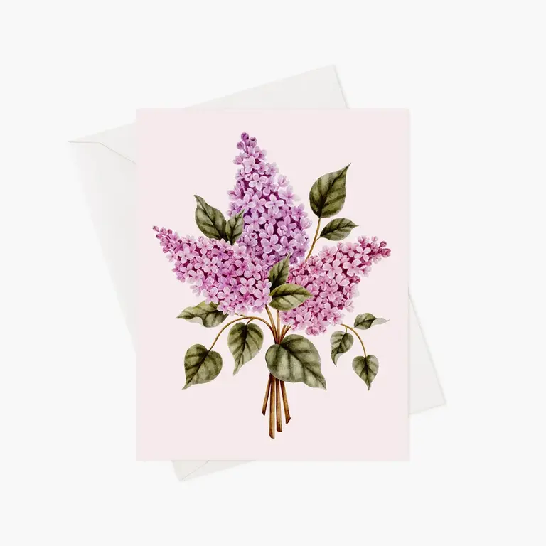 MARIE-LISE ILLUSTRATION CARTE DE SOUHAITS - BOUQUET DE LILAS