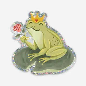 MARIE-LISE ILLUSTRATION AUTOCOLLANT DÉCOUPÉ - PRINCE GRENOUILLE