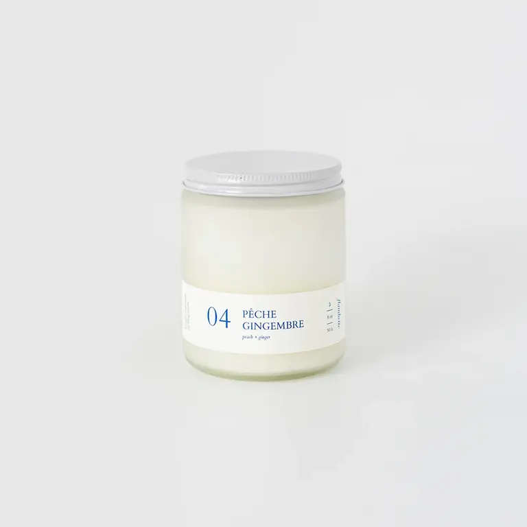 FLAMBETTE BOUGIE 8 OZ - PÊCHE & GINGEMBRE