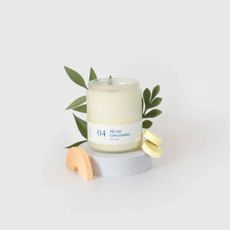 FLAMBETTE BOUGIE 8 OZ - PÊCHE & GINGEMBRE