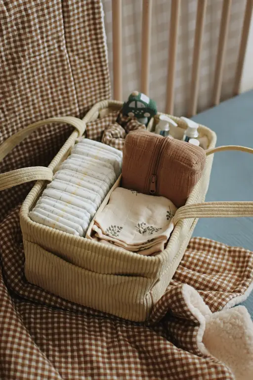 MINIKA PANIER ORGANISATEUR DE COUCHES - CREAM