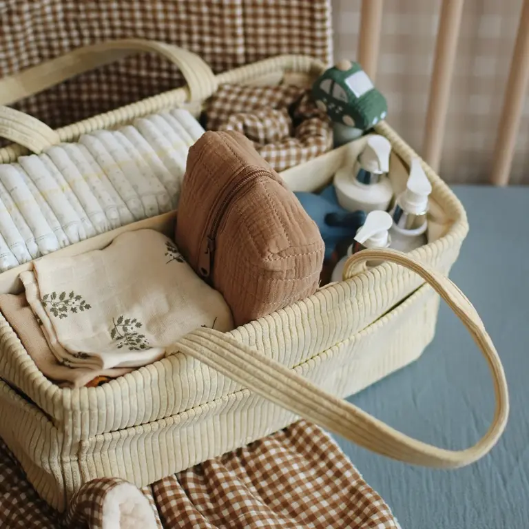 MINIKA PANIER ORGANISATEUR DE COUCHES - CREAM