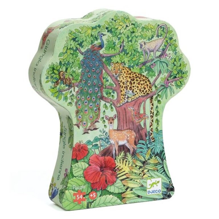 DJECO PUZZLE SILHOUETTE - JUNGLE INDIENNE 54 PCS
