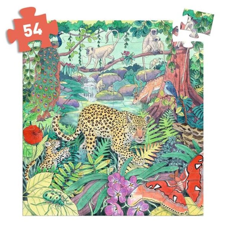 DJECO PUZZLE SILHOUETTE - JUNGLE INDIENNE 54 PCS