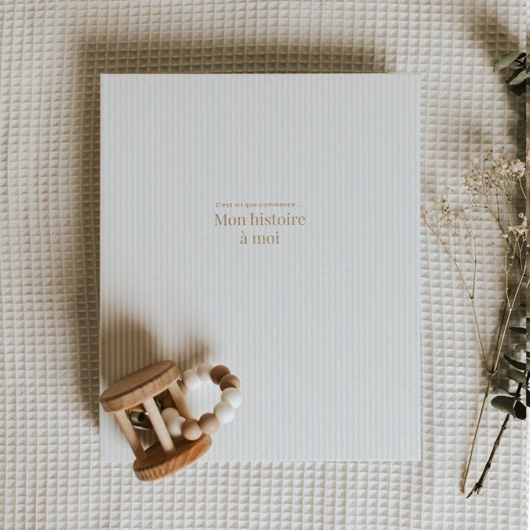 LE PETIT TABLEAU NOIR LIVRE DE NAISSANCE - LIGNÉ BEIGE