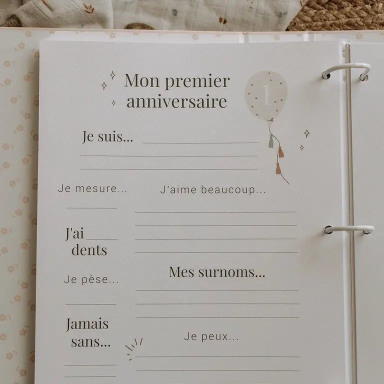 LE PETIT TABLEAU NOIR ALBUM DE NAISSANCE - ROSE