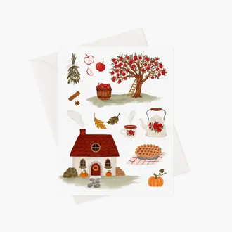 MARIE-LISE ILLUSTRATION CARTE DE SOUHAITS - AUTOMNE COZY