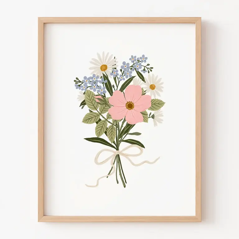 PAPIER FLEURI CO. AFFICHE 8 X 10 - BOUQUET PASTEL