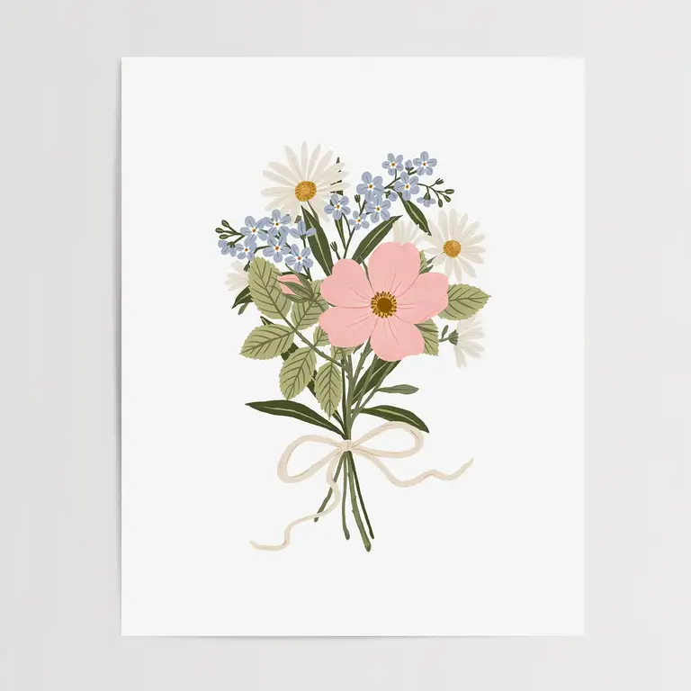 PAPIER FLEURI CO. AFFICHE 8 X 10 - BOUQUET PASTEL