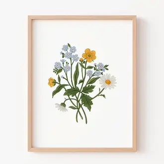 PAPIER FLEURI CO. AFFICHE 8 X 10 - PETIT BOUQUET