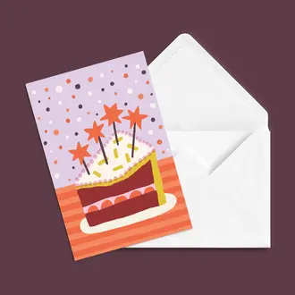 ANNE-JULIE DUDEMAINE CARTE DE SOUHAITS - PIECE OF CAKE