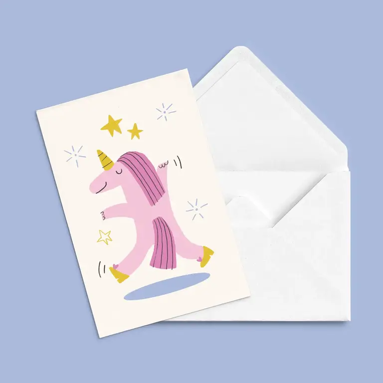 ANNE-JULIE DUDEMAINE CARTE DE SOUHAITS - MLLE LICORNE