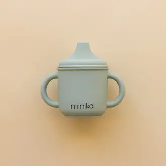 MINIKA VERRE À BEC EN SILICONE - SAUGE