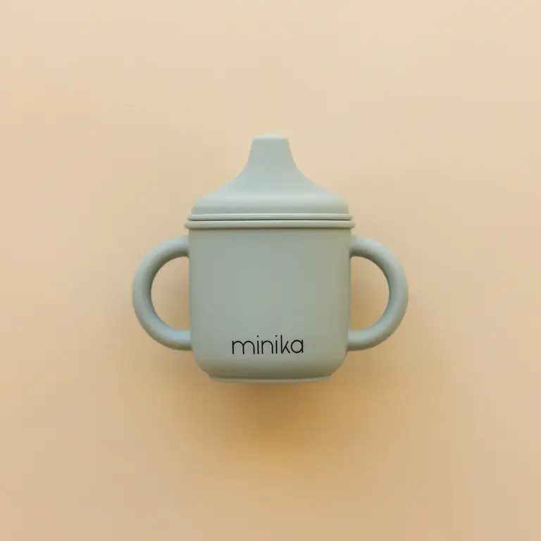 MINIKA VERRE À BEC EN SILICONE - SAUGE