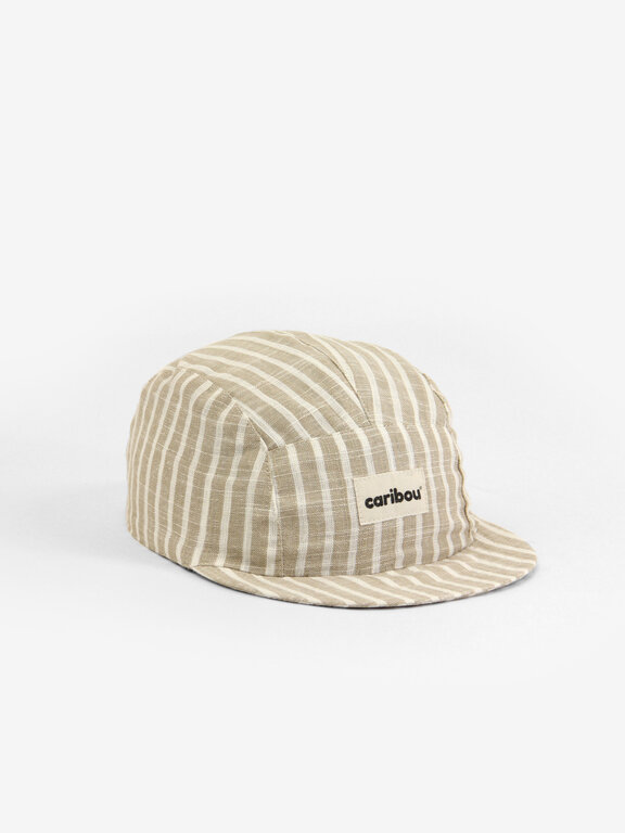 CARIBOU CASQUETTE EN LIN - RAYÉE NATUREL
