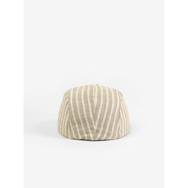 CARIBOU LINEN CAP - NATURAL STRIPE
