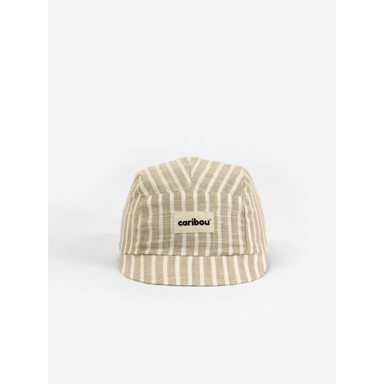 CARIBOU LINEN CAP - NATURAL STRIPE