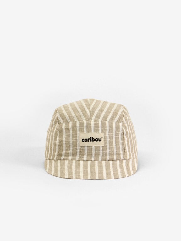 CARIBOU CASQUETTE EN LIN - RAYÉE NATUREL