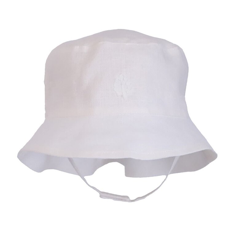 CALIKIDS CHAPEAU BUCKET EN LIN - BLANC