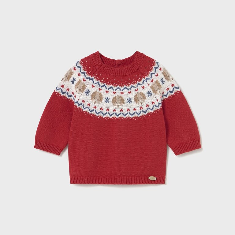 MAYORAL PULL À MOTIFS NORVÉGIENS - CERISE