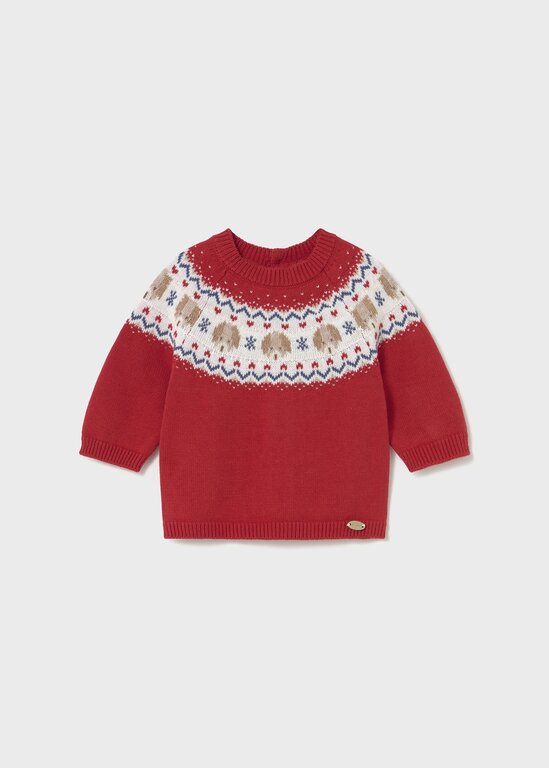 MAYORAL PULL À MOTIFS NORVÉGIENS - CERISE