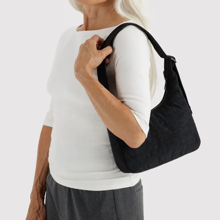 BAGGU MINI SAC À ÉPAULE EN NYLON - NOIR
