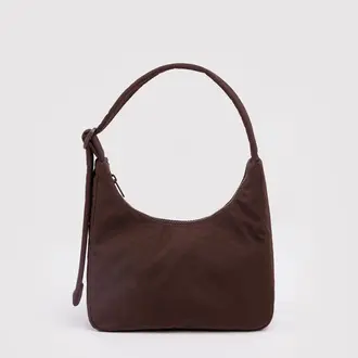 BAGGU MINI SAC À ÉPAULE EN NYLON - CAFÉ