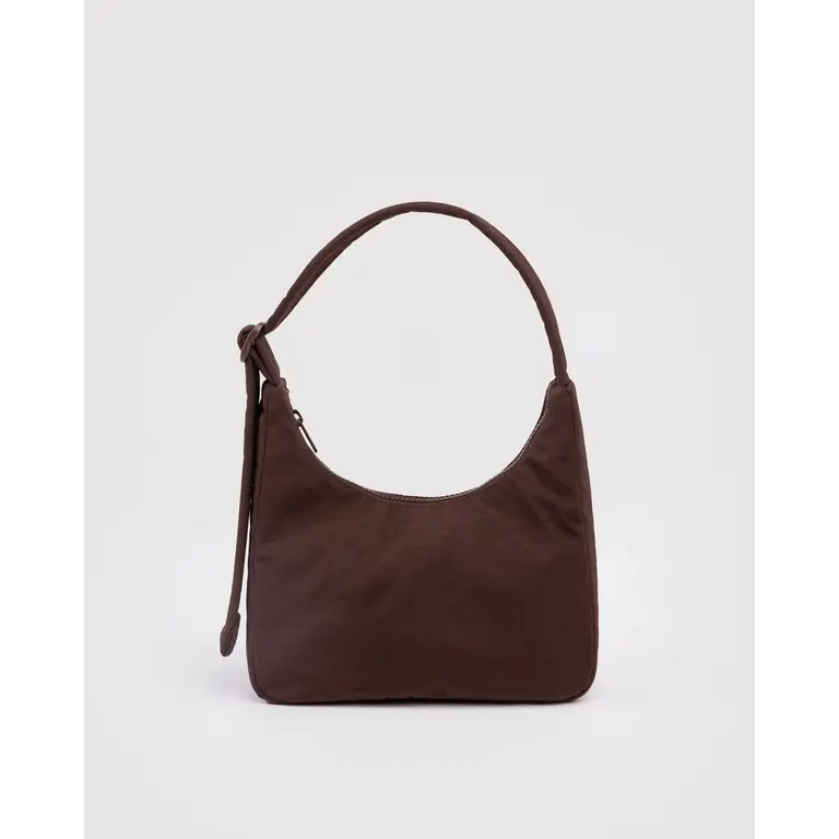 BAGGU MINI SAC À ÉPAULE EN NYLON - CAFÉ
