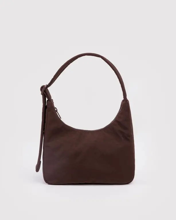BAGGU MINI SAC À ÉPAULE EN NYLON - CAFÉ