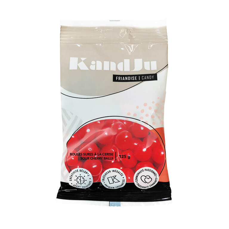 KANDJU SACHET DE BONBONS 125G - BOULES SURES À LA CERISE