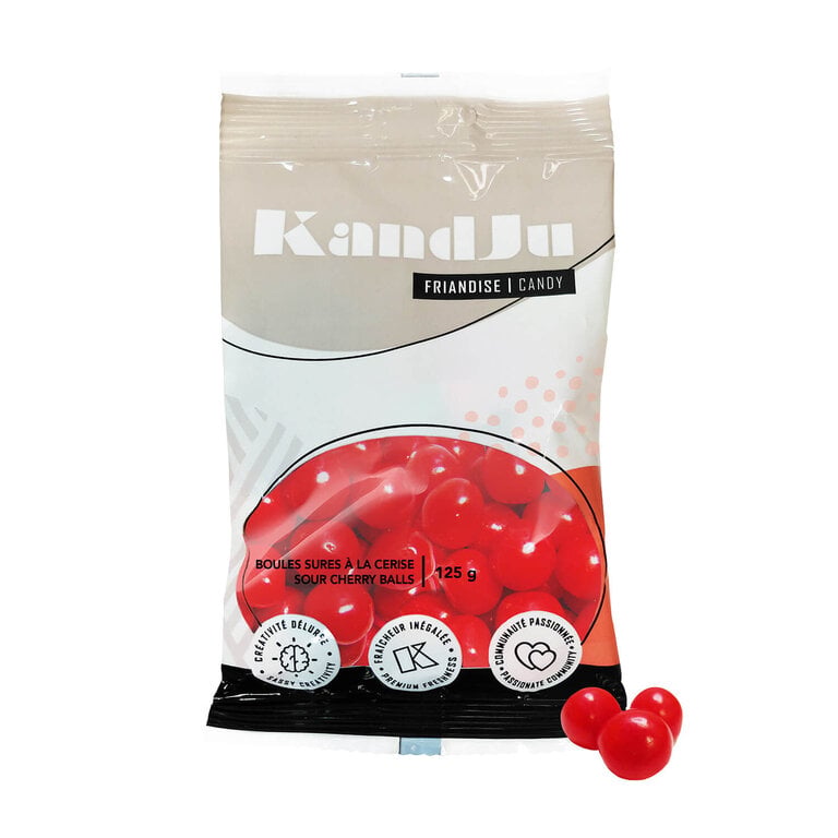 KANDJU CANDY BAG 125G - SOUR CHERRY BALLS