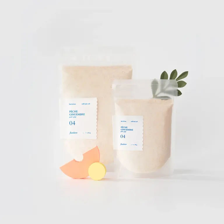 FLAMBETTE LAIT DE BAIN 100G - PÊCHE & GINGEMBRE