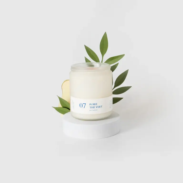FLAMBETTE BOUGIE 8 OZ - POIRE & THÉ VERT