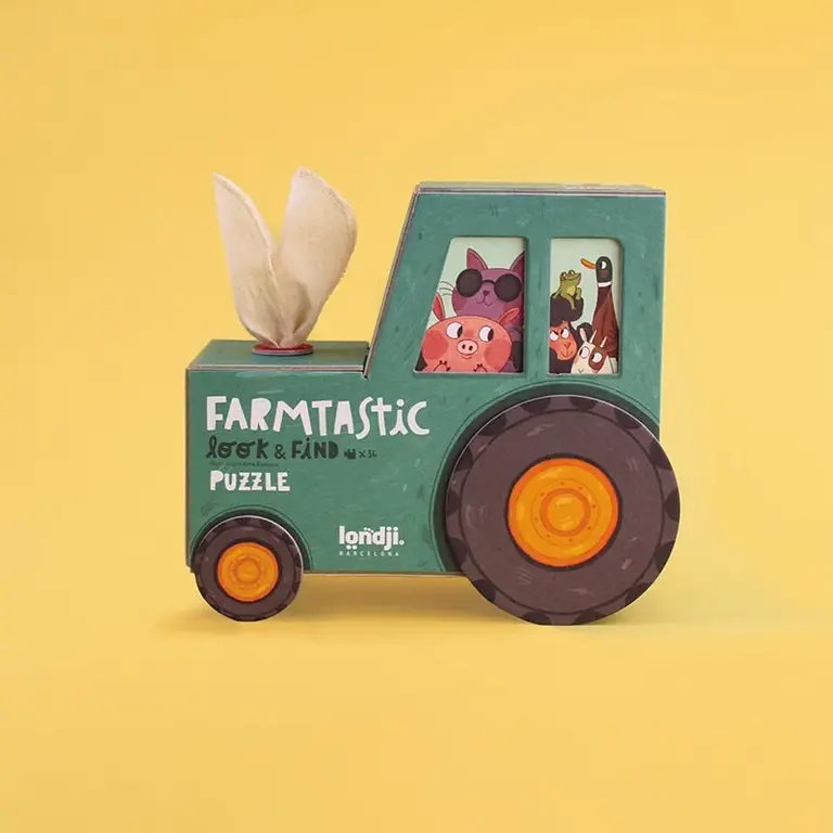 LONDJI PUZZLE CHERCHE ET TROUVE 36 PCS - FARMTASTIC