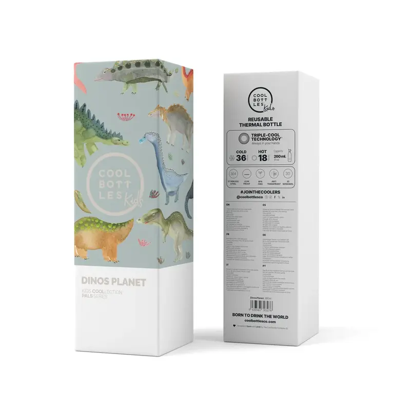 COOL BOTTLES BOUTEILLE ISOTHERME 260 ML - PLANÈTE DINOS