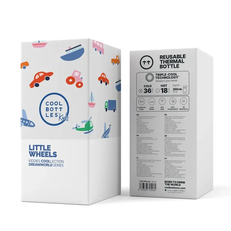 COOL BOTTLES BOUTEILLE ISOTHERME 350 ML - PETITES ROUES